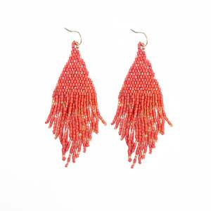 Pendientes de Gancho con Cuentas de Semillas a Cuadros Bohemios con Flecos, Diseño de Borlas Boho, Joyería de Moda para Regalos, Ropa de Playa - Product Image 5