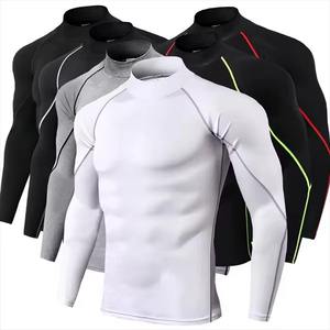 Fabricante personalizado Nuevo diseño Ropa para correr Alta calidad Manga completa Rash Guards Hombres Rendimiento Ajuste Secado rápido - Product Image 4