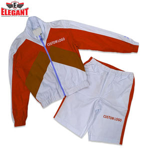Conjunto de pantalones cortos y Sudadera con capucha de nailon cortavientos Buena calidad Tasa de fábrica Producto Premium Diseño único Ropa para adultos 100% por Elegant Sports - Product Image 1
