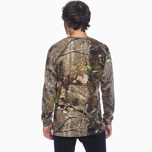 Wholesale 280Gsm Heavyweight 100% Cotton T-<b>Shirt</b> Hunting Wear Real Tree Jungle Print <b>Camping</b> Men's Tee <b>Shirts</b> - Product Image 2