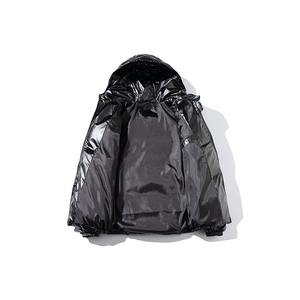 Veste bulle d'air pour hommes en nylon brillant OEM vente en gros en gros logo personnalisé hiver extérieur à capuche à la mode imperméable style High Street - Product Image 5