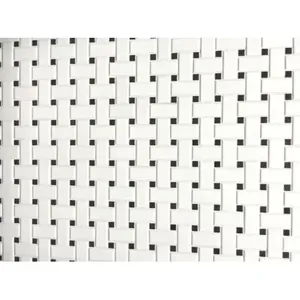 ตะกร้ากระเบื้องโมเสคพอร์ซเลนสีขาวและดำหนึ่งกล่อง (10ชิ้น) สำหรับพื้นและอ่างอาบน้ำสำหรับการออกแบบตกแต่งภายใน - Product Image 1