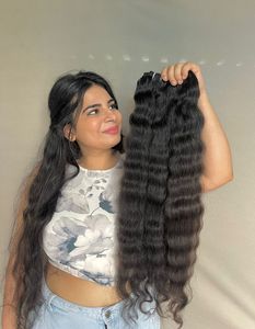 ช่อผมมนุษย์แท้แบบไม่ผ่านการทำผมมนุษย์ผมต่อแบบไม่ผ่านกระบวนการผมถักไม่ผ่านกระบวนการผมชาวอินเดียแบบ100% - Product Image 2