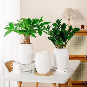 Maceta de autorriego con diseño de hojas: elegancia inspirada en la naturaleza, comodidad moderna - Product Image 6