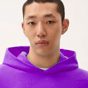 Sudadera con capucha de gran tamaño para hombre, sudadera de algodón, ropa de calle de peso pesado, corte holgado, moda informal, Top con capucha de manga larga - Product Image 3