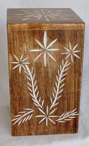 Handcrafted Wooden Urn <b>Box</b> Human Adults Cremation Ashes <b>Box</b> Memorial <b>Keepsake</b> Rectangular <b>Large</b> <b>Box</b> (Antique Mango Wood - Product Image 4