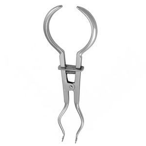 Pince dentaire de placement pour barrage gingival en caoutchouc ivoire, en acier inoxydable, avec poignée ergonomique manuelle, accessoire endodontique pour une précision accrue - Product Image 6