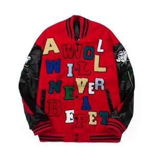 Chaqueta Varsity Personalizada para Hombre con Capucha, Cierre de Cremallera, Cuello Alto, 100% Algodón, Resistente al Viento y Transpirable, Estilo Casual - Product Image 4