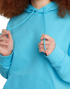 <b>Women's</b> Custom Logo Oversized Crop Fleece Hoodie Heavyweight Winter Plain Dyed Polyester Cotton <b>Hoodies</b> with Pockets - Product Image 4