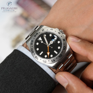 High Quality Luxury <b>Black</b> Warrior <b>Mens</b> Stainless Steel Waterproof Quartz <b>Watch</b> with Large Dial Simple Business Fashion Style - Product Image 1