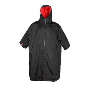 Waterdichte Surf Kleedjas Outdoor Jas Fleece Gevoerde Jas Houden Warme Oversized Poncho Jas Voor Zwemmen Surfen