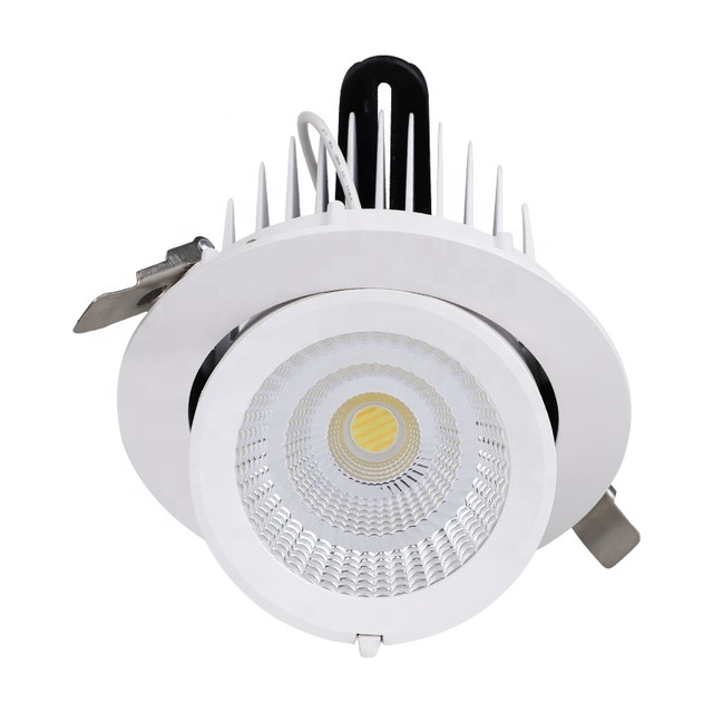 Customizable Colors LED Gimbal Downlight 8W 12W 24W 36W Ra80 Ra90 Adjustable Recessed LED COB Spotlight