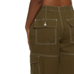 Pantalones Cargo de entrenamiento de invierno informales de tendencia superior para mujer, uso diario con cierre de cordón, MOQ bajo, precio al por mayor personalizado - Product Image 5