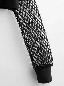 Camiseta corta de manga larga de algodón 100% para mujer, estampado de serigrafía de patrón sólido para primavera y otoño - Product Image 5