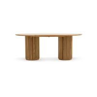 Mesa de comedor de teca para restaurante, hotel, villa, resort, cafetería, mobiliario comercial para hostelería.