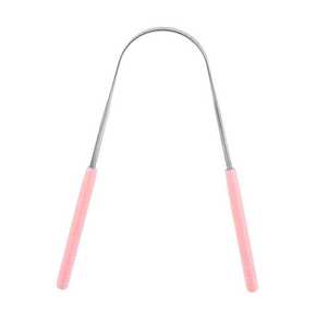 Durable Steel Tongue <b>Cleaner</b> with Plastic Handle Comfortable Long-Lasting Manual Instrument Set Easy to Clean - Product Image 1