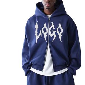 Sudaderas con Capucha y Cremallera al por Mayor, Unisex, de Alta Calidad, para Hombre, Estilo Holgado, Felpa, Lavado Ácido - Product Image 1