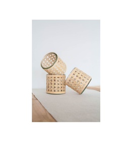 Cesta de algas marinas interior tejida a mano con asa de hierro Cesta de lavandería grande Maceta Macetas Cesta Material de hierba marina - Product Image 1