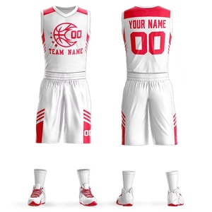 Vente en gros 100% polyester uniforme de basket-ball logo personnalisé équipe sportive impression numérique ensembles de vêtements de sport respirants - Product Image 5