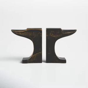 Golden French Bulldog Book End <b>Office</b> Animal Bookends Table Centerpiece Love Bird Aluminum Bookends <b>Bookshelf</b> Book Holder - Product Image 4