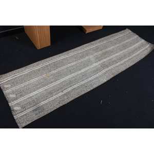 Modern Vintage Turkish <b>Rug</b> 220 X 770 ft Gray White Patchwork Design Wool Latex <b>Flat</b> Weave Technique Teen Living Room Decorations - Product Image 2