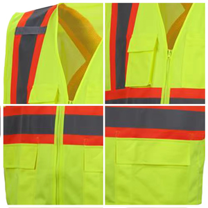 Gilet de sécurité réfléchissant haute visibilité unisexe |   Gilet de travail haute visibilité pour femmes et hommes |   Construction durable et utilisation en extérieur - Product Image 5