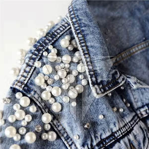 แจ็กเก็ตกางเกงยีนส์ระบายอากาศแขนยาวคอตั้งของผู้หญิงสำหรับฤดูหนาวผลิตตามสั่ง - Product Image 3