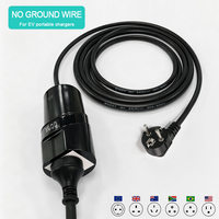 Rallonge de chargeur de voiture électrique avec adaptateur de mise à la terre, rallonge de charge portable pour véhicule électrique