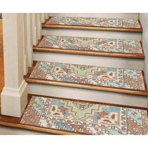 Alfombra con Estampado Azteca: Diseño Étnico, Bohemio, Moderno, 3D, Fácil de Limpiar, Regalo, Escalera, Lavable a Máquina, Goblen - Product Image 3