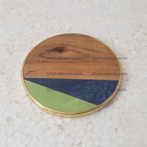 Burning Finish Wooden <b>Round</b> Shape Coaster Unique Quality <b>Mats</b> <b>Table</b> Decoration Home and Kitchenware Used New Style <b>Mats</b> & Pads - Product Image 3