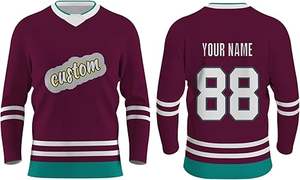 Uniforme de Hockey sobre Hielo Unisex Personalizado al por Mayor, 100% Poliéster, Secado Rápido, Transpirable y Cómodo, en Venta - Product Image 4