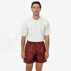 Logo personnalisé hommes été 2025 séchage rapide vêtements de plage shorts de bain écologique solide motif taffetas maillot de bain pour teint uni - Product Image 1