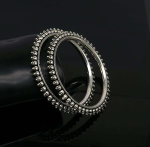 Brazalete de aspecto plateado de latón puro para fiesta, pulsera oxidada de tamaño libre que se puede abrir, producto a granel hecho a mano ajustable - Product Image 2