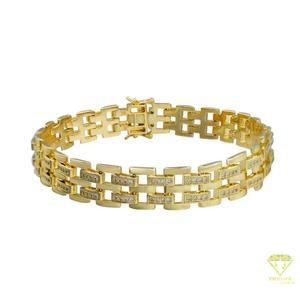 เครื่องประดับเพชรโมอิสคุณภาพดีกำไลฮิปฮอปสำหรับผู้ชายได้รับความนิยมใหม่ชุบทองไมอามี่ - Product Image 3