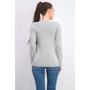 Cardigan da donna DKNY taglia XL, con fili metallizzati argentati, decorato, basic casual, stile coreano, traspirante - Product Image 2