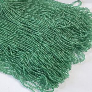 Piedra Esmeralda zambiana verde Natural de 2mm, 3mm, 4mm, cuentas de Rondelle lisas, cadena de hilo, nuevo Stock, venta al por mayor, calidad AAA en línea - Product Image 3