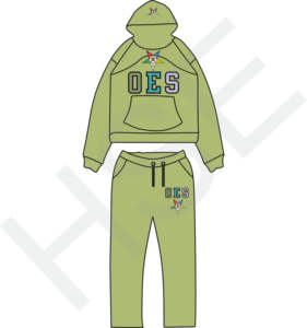 ชุดวอร์มหลากสีแบบกำหนดเอง OES |   ชุดเสื้อฮู้ดดี้ปักลายและกางเกงขายาว - Product Image 6