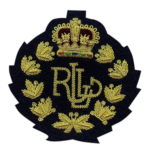 Blazer bordado a mano de alambre dorado, insignia, emblema de tela para uniforme, escudo personalizado, sombrero, insignia, parche bordado a mano - Product Image 1