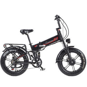 RANDRIDE-Bicicleta de montaña eléctrica plegable, motor dual de 1000W, batería integrada de 250W, rango de 60km por carga - Product Image 2