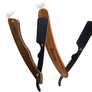 Rasoir de barbier avec lames, rasoir professionnel à bord droit pour la coupe de la barbe, rasoir pour hommes, 1 pièce - Product Image 5