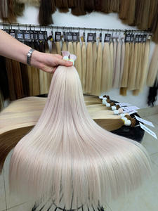 Extensions de cheveux humains vierges en gros, 100g, haute qualité, blond naturel, lisses, super double trame, pointes de cheveux - Product Image 6