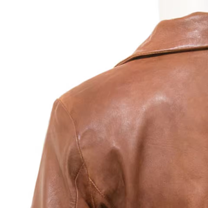 Veste en cuir unie respirante tendance pour femmes pour l'automne Imperméable Écologique Manches longues Prix raisonnable - Product Image 5