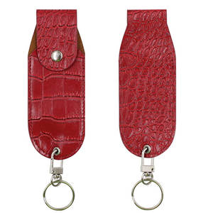 Estuche de Cuero para Gas Pimienta, Llavero, Soporte para Spray de Defensa Personal con Botón de Presión, Accesorio de Seguridad Portátil y Seguro - Product Image 1