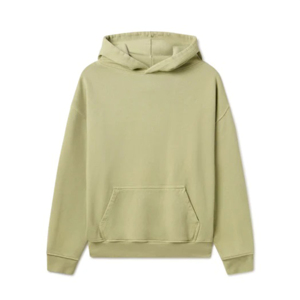 Pull à capuche en coton 100% personnalisé pour hommes 300 GSM Heavy French Terry Winter Solid Color Printed Embroidered Drop Shoulder Hoodies - Product Image 4
