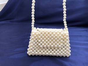 Sac Hobo en plastique perlé perle ivoire sac à main moderne fait à la main | Sac à bandoulière élégant en perles | Grande garde-robe de mariée - Product Image 4