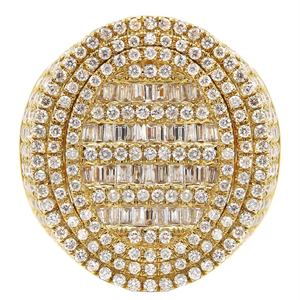 Anillos de Boda Unisex de Plata de Ley Fina con Diamantes Moissanite VVS, Estilo Hip-Hop, Chapado en Oro, Certificación IGI, Mejor Relación Calidad-Precio - Product Image 1