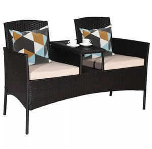Precio al por mayor al aire libre silla de mimbre 2 plazas sofá conjunto muebles Benchlove cartón embalaje Phu Linh fabricante Original - Product Image 3