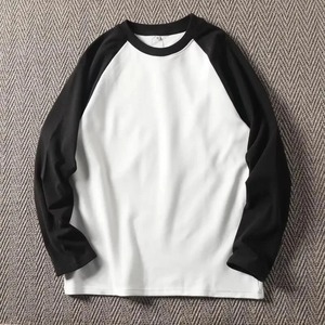 Camiseta de capa Base de lana de doble cara térmica cálida para hombre, cuello redondo, manga larga, sudadera de Color puro, informal, otoño y primavera - Product Image 3