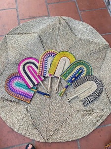 Abanico Natural Ecológico Hecho a Mano, Tejido de Hierbas Marinas, Ideal para Eventos Cultural - Product Image 3