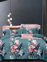 Ensemble de literie personnalisable de luxe botanique classique 10 pièces 100% polyester 400TC Housse de couette à imprimé feuilles Écologique Réversible